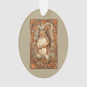 Art Nouveau Squirrel - funny squirrel lover Ornament