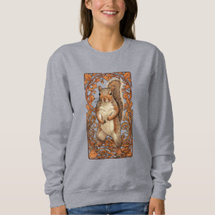 Art Nouveau Squirrel - funny squirrel lover Sweatshirt
