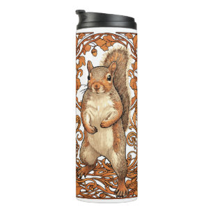 Art Nouveau Squirrel - funny squirrel lover Thermal Tumbler