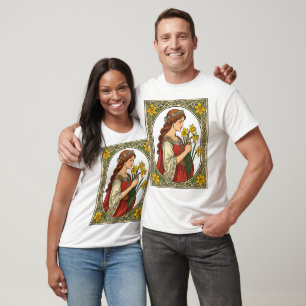 Art Nouveau St Davids Day Pride T-Shirt