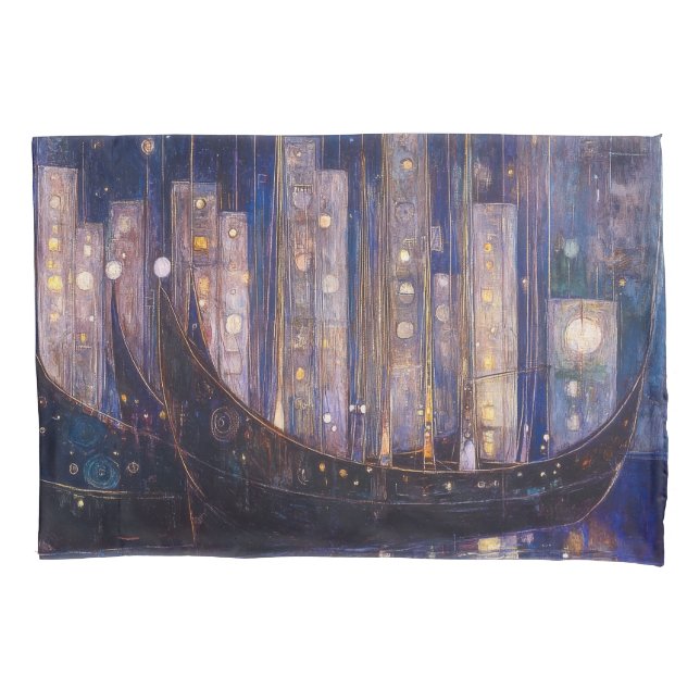 Art Nouveau Standard Pair Pillowcases (Front-Left)