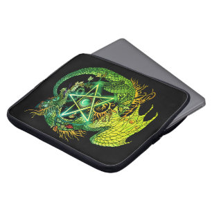 Art Nouveau Star/Pentacle Dragon  Laptop Sleeve