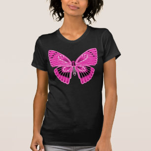 Art Nouveau Style Butterfly Hot Fuchsia Pink T-Shirt