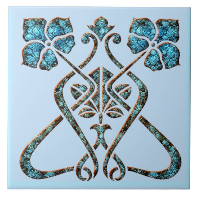 Art Nouveau Style Ceramic Tile (Front)