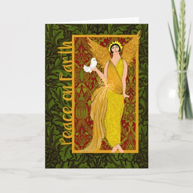 Art Nouveau Style Christmas Holiday Card (Front)