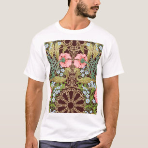 Art Nouveau Style Floral: Coloured Vintage Pattern T-Shirt