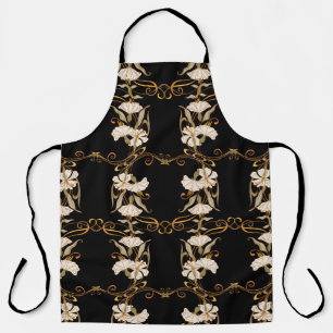 Art Nouveau Style: Gold-Black Vintage. Apron
