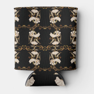 Art Nouveau Style: Gold-Black Vintage. Can Cooler