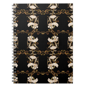 Art Nouveau Style: Gold-Black Vintage. Notebook