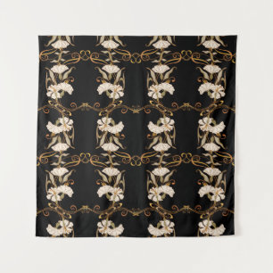 Art Nouveau Style: Gold-Black Vintage. Tapestry