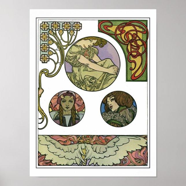 Art Nouveau Style, Mucha Poster (Front)
