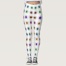 Art Nouveau Styles Floral Printed Leggings 