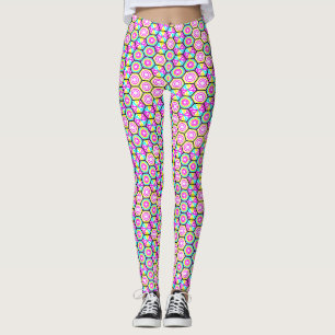 Art Nouveau Styles Geometrical Pattern Leggings