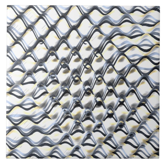 Art Nouveau Styles Opart Pattern  Ceramic Tile (Front)