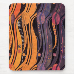 Art Nouveau Stylised Tulips - Mousepad