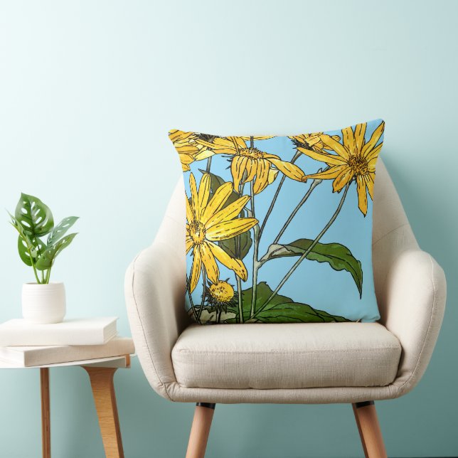 Art Nouveau Sunflowers Cushion (Chair)