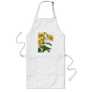 Art Nouveau Sunflowers Long Apron