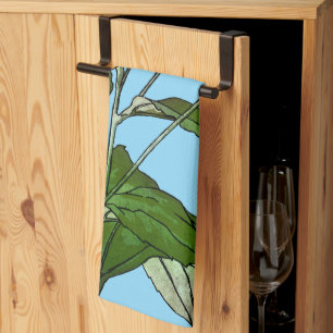 Art Nouveau Sunflowers Tea Towel