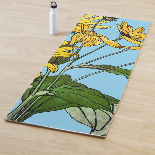 Art Nouveau Sunflowers Yoga Mat