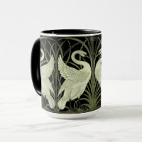 Art Nouveau Swans Frieze Pattern by Walter Crane