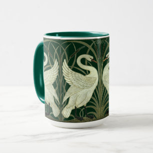 Art Nouveau Swans Frieze Pattern by Walter Crane Mug