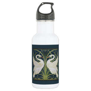 Art Nouveau Swans Pattern: Walter Crane Swan Print 532 Ml Water Bottle
