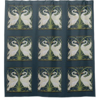 Art Nouveau Swans Pattern: Walter Crane Swan Print
