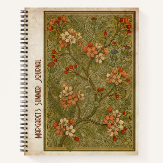 Art Nouveau Sweet Crabapple Malus Coronaria Notebook