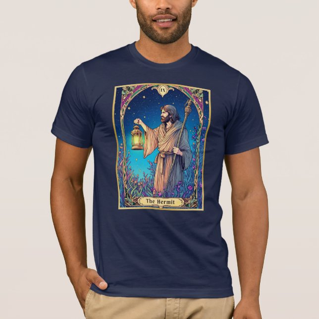 Art Nouveau Tarot Card, The Hermit T-Shirt (Front)