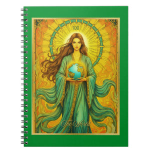 Art Nouveau Tarot Card The World Notebook