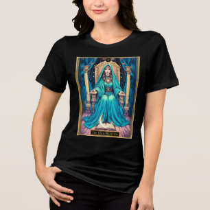 Art Nouveau Tarot, the High Priestess Tri-Blend Shirt