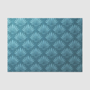 Art Nouveau,Teal,metallic,art deco, fan pattern,ch Tissue Paper