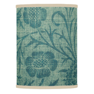 art Nouveau,teal,William Morris style, floral,chic Lamp
