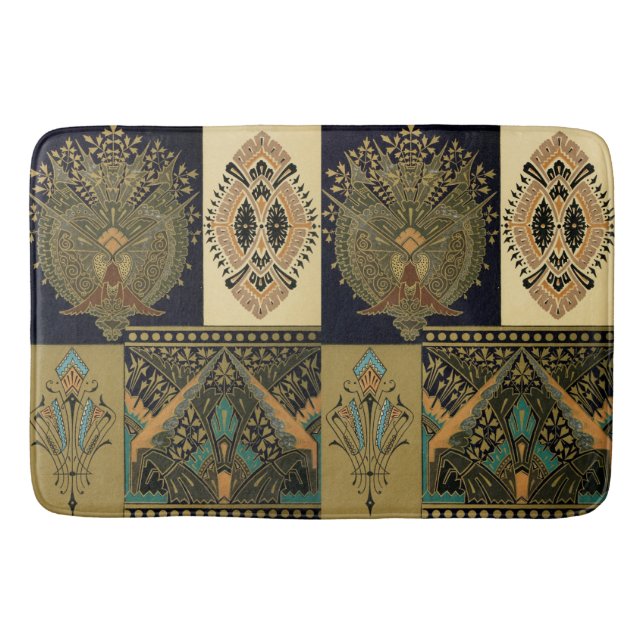 Art nouveau textile pattern Christopher dresser Bath Mat (Front)