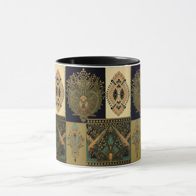 Art nouveau textile pattern Christopher dresser Mug (Center)