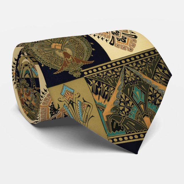 Art nouveau textile pattern Christopher dresser Tie (Rolled)
