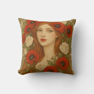 Art nouveau Throw Pillow