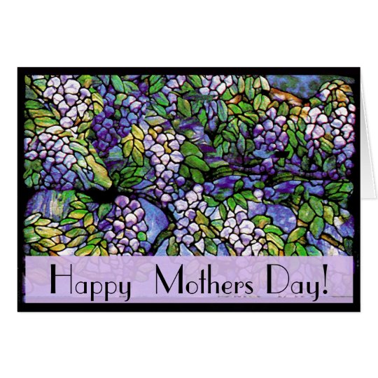 Art Nouveau Tiffany Stained Glass Nature Card