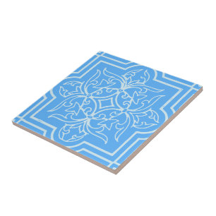 Art Nouveau tiles in  blue