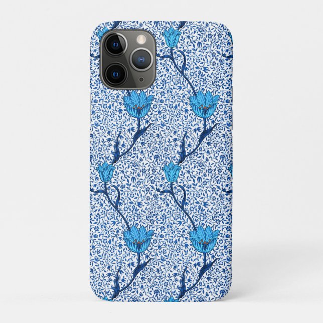 Art Nouveau Tulip Damask, Cobalt Blue Case-Mate iPhone Case (Back)