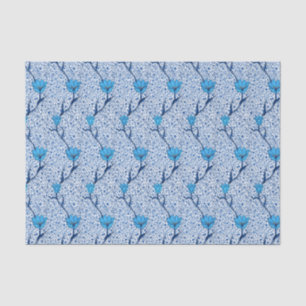 Art Nouveau Tulip Damask, Cobalt Blue Tissue Paper
