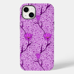 Art Nouveau Tulip Damask, Violet and Orchid iPhone Case