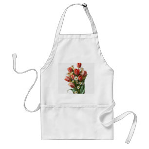 Art Nouveau Tulips and Daisies Standard Apron