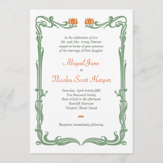 Art Nouveau Tulips Invitation