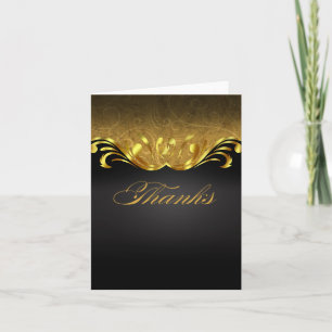 Art Nouveau Vegas Thank You   gold black