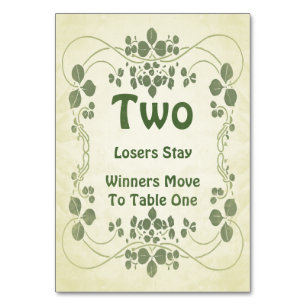 Art Nouveau Vintage #2 Bunco Table Card