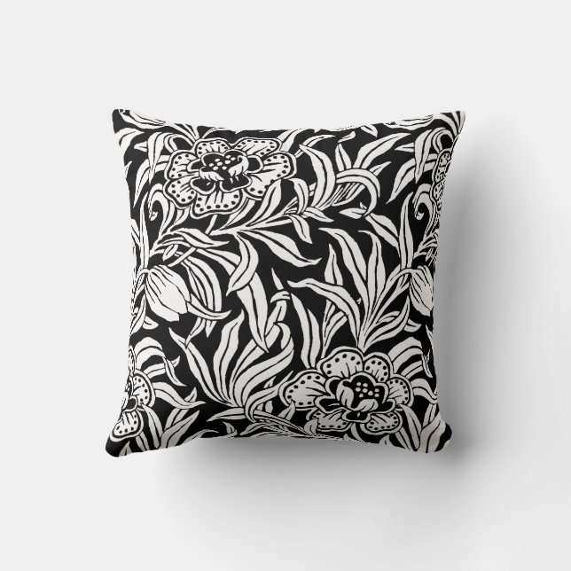 Art Nouveau Vintage Botanical Floral Pattern  Cushion (Back)