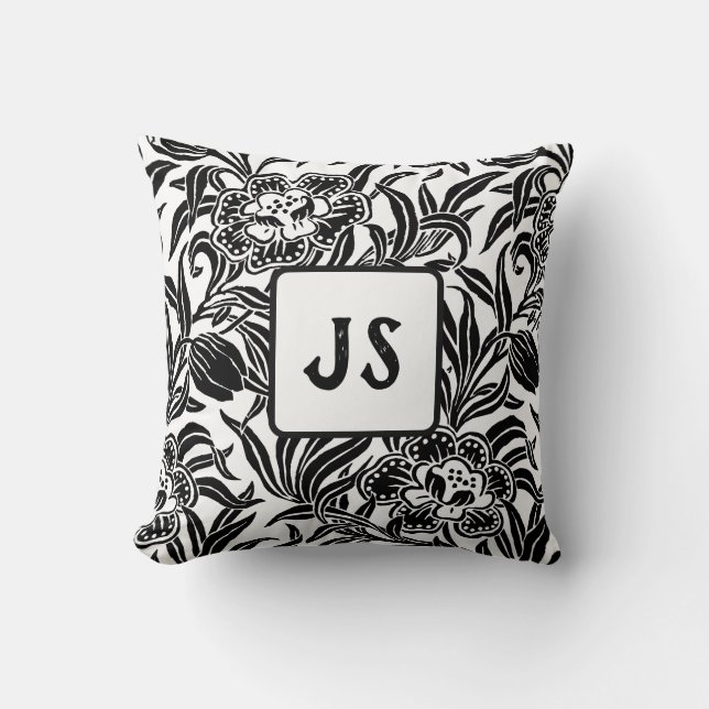 Art Nouveau Vintage Botanical Floral Pattern  Cushion (Front)