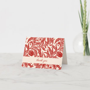Art Nouveau Vintage Botanical Floral Pattern Thank You Card