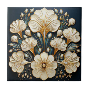 Art Nouveau Vintage Ceramic Tile